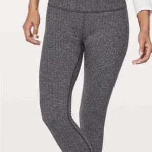 Lululemon Variegated Knit Wunder Under Leggings Size 4